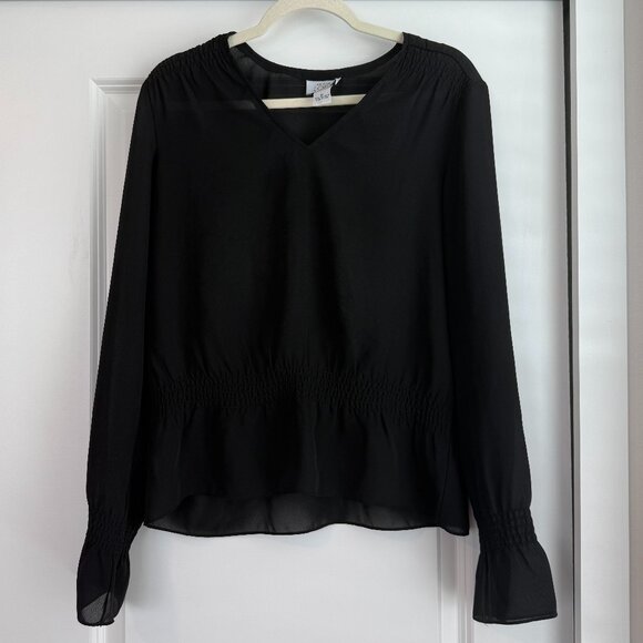 Ann Taylor LOFT Long Sleeve V-Neck Blouse Size Medium Good Condition - Picture 1 of 6